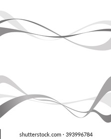 Abstract grey wave isolated on white background. Vector illustration for modern business design. Futuristic wallpaper. Cool element for presentation