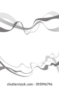 Abstract grey wave isolated on white background. Vector illustration for modern business design. Futuristic wallpaper. Cool element for presentation