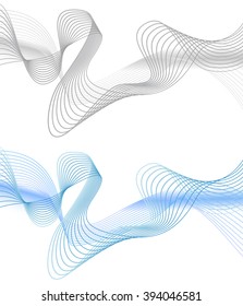Abstract grey wave isolated on white background. Vector illustration for modern business design. Futuristic wallpaper. Cool element for presentation