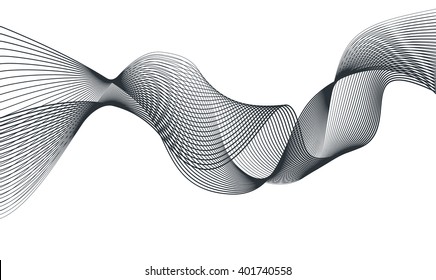 Abstract Grey Wave Isolated On White Stock Vector (Royalty Free ...