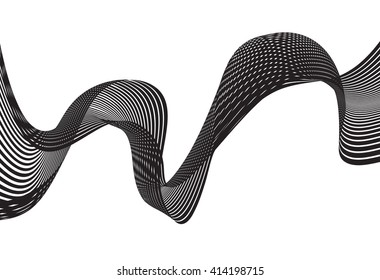 Abstract grey wave isolated on white background. illustration for modern business design. Futuristic wallpaper. Cool element for presentation