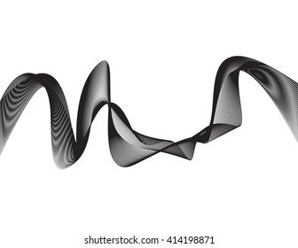 Abstract grey wave isolated on white background. illustration for modern business design. Futuristic wallpaper. Cool element for presentation