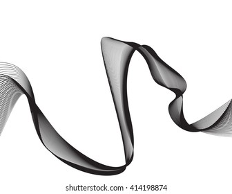 Abstract grey wave isolated on white background. illustration for modern business design. Futuristic wallpaper. Cool element for presentation