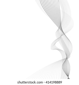 Abstract grey wave isolated on white background. illustration for modern business design. Futuristic wallpaper. Cool element for presentation