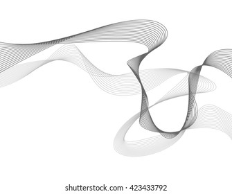 Abstract grey wave isolated on white background. illustration for modern business design. Futuristic wallpaper. Cool element for presentation
