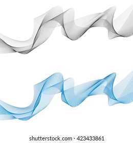 Abstract grey wave isolated on white background. illustration for modern business design. Futuristic wallpaper. Cool element for presentation