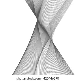 Abstract grey wave isolated on white background. illustration for modern business design. Futuristic wallpaper. Cool element for presentation