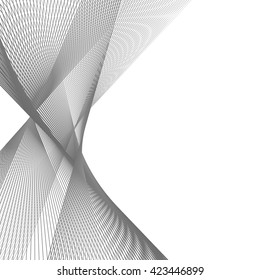 Abstract grey wave isolated on white background. illustration for modern business design. Futuristic wallpaper. Cool element for presentation