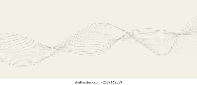 Abstract grey wave lines. Graphic element. 