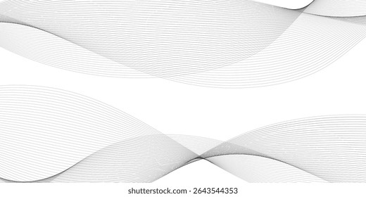 Abstrai as linhas de ondas cinzentas no fundo transparente. Equalizador de faixa de frequência digital. Abstract frequência som onda linhas e trançado curva linhas de fundo.	