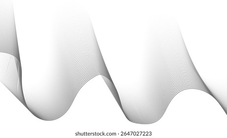 Abstract grey wave lines on transparent background. blend effect vector illustration in eps 10. Abstract Dot Wave Pattern on Gradient Grey Background. Abstract modern waves and lines pattern template
