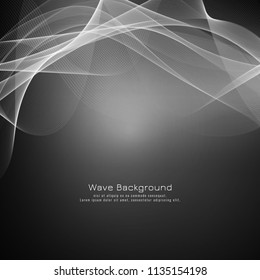 Abstract grey wave modern elegant background