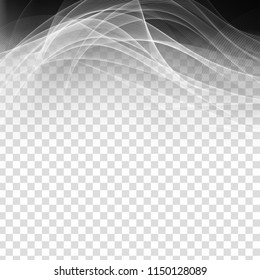 Abstract grey wave transparent modern background vector