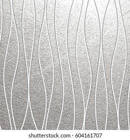 Abstract grey waves background. Vector graphic art wavy design - stock vector