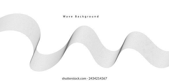 Ondas grises abstractas ilustración vectorial Diseño de fondo moderno Elementos de diseño
