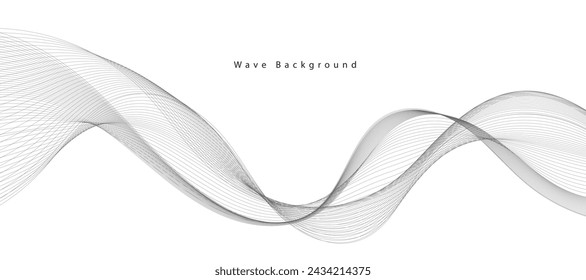 Ondas grises abstractas ilustración vectorial Diseño de fondo moderno Elementos de diseño