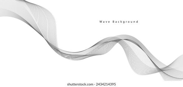 Abstract grey waves vector illustration Modern background design Design elements