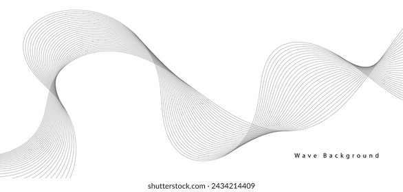 Abstract grey waves vector illustration Modern background design Design elements