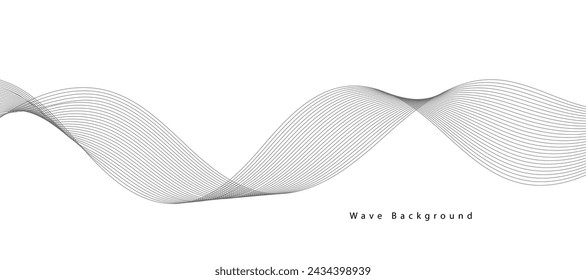 Ondas grises abstractas ilustración vectorial Diseño de fondo moderno Elementos de diseño