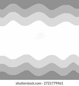 Fondo de borde ondulado gris Abstractas con Vector de espacio de copia