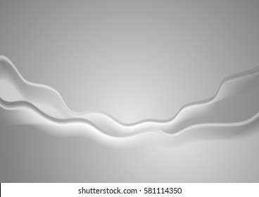 Abstract grey wavy gradient corporate background. Vector design
