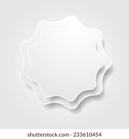 Diseño abstracto de forma ondulada gris. Fondo del vector
