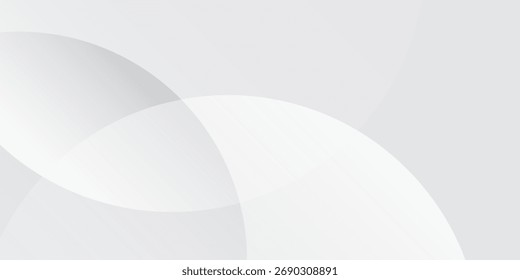 Abstract grey white background with circle wave