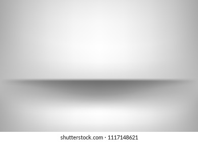 Abstract grey white abstract background. Empty room with spotlight effect. Vector EPS10 Graphic art design.