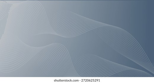 Abstract grey white background with flowing glowing lines. Dynamic flowing lines wave. Futuristic technology concept. Vector illustration