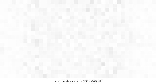 Abstract grey white background with mesh of squares. Mosaic style. Digital. Cell. Grey white texture.