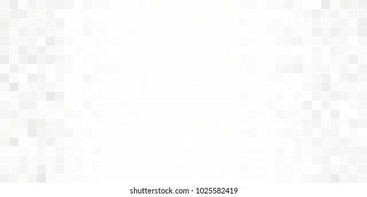 Abstract grey white background with mesh of squares. Mosaic style. Digital. Cell. Grey white texture. Empty space for your design or text.