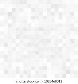Abstract grey white background with mesh of squares. Mosaic style. Digital. Cell. Grey white texture. Empty space for your design or text.