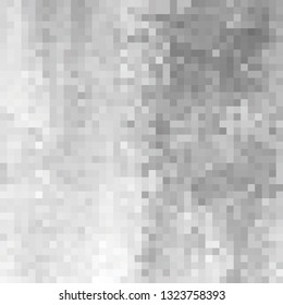 Abstract grey white background with mesh of squares. Mosaic style. Digital. Cell. Grey white texture. Empty space for your headline.