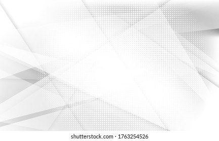 Abstract grey white background poster with dynamic waves. technology network Vector illustration.
