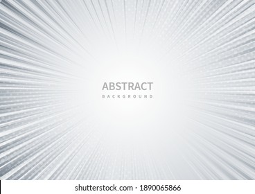 Abstract grey white background with sun rays burst design. Vector illustration