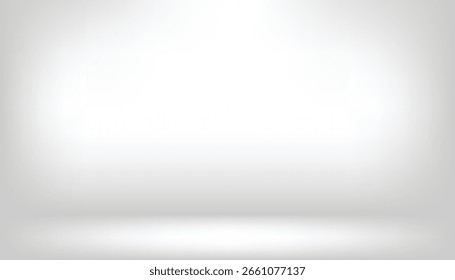 Abstract grey and white backgrounds gradient vector illustration, display products ,room, interio