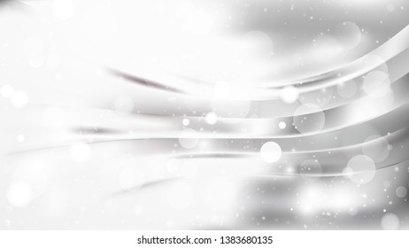Abstract Grey and White Blurry Lights Background Design