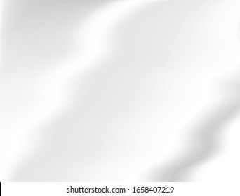 Abstract grey and white cloth background soft waves, display products, room, interior,vector illustration.