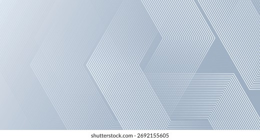 Abstractas Formas hexagonales dinámicas grises y blancas. Concepto digital hexágono moderno