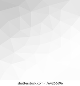 Abstract Grey White geometric polygonal background with mesh of triangles for your design. Grey White texture. Trend. Low Poly.
