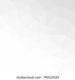 Abstract Grey White geometric polygonal background with mesh of triangles for your design. Grey White texture. Trend. Low Poly.