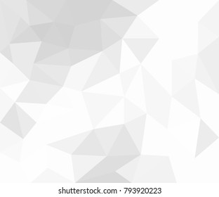 Abstract Grey White Geometric Polygonal Background Stock Vector 