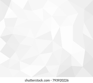 Abstract Grey White geometric polygonal background with mesh of triangles for your design. Grey White texture. Trend. Low Poly.