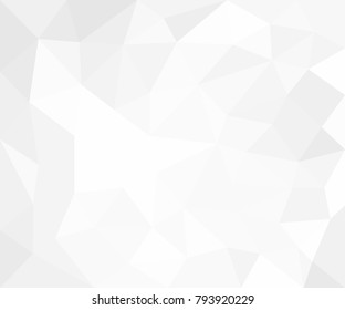Abstract Grey White geometric polygonal background with mesh of triangles for your design. Grey White texture. Trend. Low Poly.