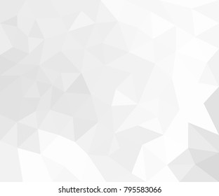Abstract Grey White geometric polygonal background with mesh of triangles for your design. Grey White texture. Trend. Low Poly.