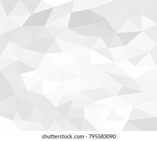 Abstract Grey White geometric polygonal background with mesh of triangles for your design. Grey White texture. Trend. Low Poly.
