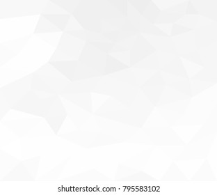 Abstract Grey White geometric polygonal background with mesh of triangles for your design. Grey White texture. Trend. Low Poly.