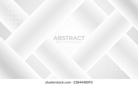 Abstract grey and white geometric shape overlap layers on background. Modern tech futuristic design