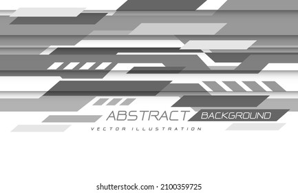 Resumen de la tecnología de velocidad geométrica gris blanco diseño futurista ilustración vectorial de fondo.
