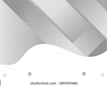 Abstract grey and white geometric stylish modern smooth background design 